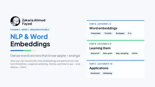 Slides of Natural Language Processing & Word Embeddings